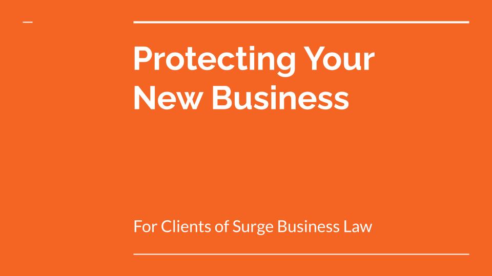 Protecting Your New Business